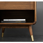 Прикроватная деревянная тумба с ящиком и нишей для хранения Moon Walnut Furniture варинант исполнения - 4 | Loft Concept в Ульяновске