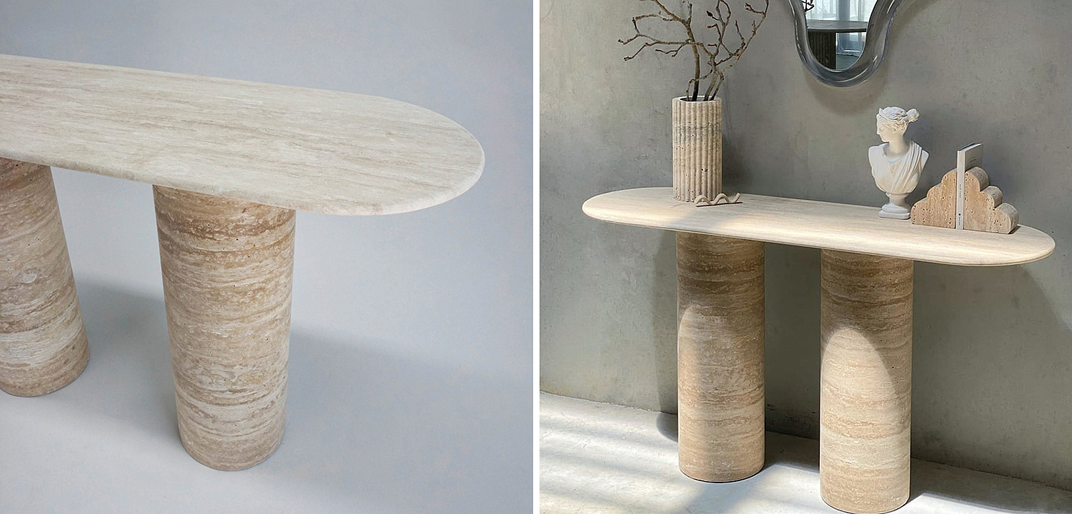 Консоль LA PARADIS Console TABLE Traverten Консоль LA PARADIS Console TABLE Traverten - Loft-Concept в Ульяновске