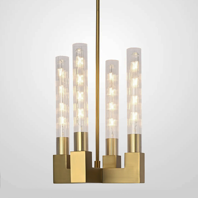 Люстра CANELLE Pendant lamp 4 Modern Brass Латунь в Ульяновске | Loft Concept 