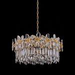 Люстра круглая с декоративными элементами в виде крупных хрустальных цветов Palace Gardens варинант исполнения - 1 | Loft Concept в Ульяновске