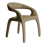 Стул обеденный бежевый из экокожи Unique Futuristic Chair варинант исполнения - 1 | Loft Concept в Ульяновске