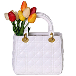 Декоративная ваза в виде сумки Bag Vase White варинант исполнения - 1 | Loft Concept в Ульяновске