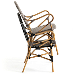 Кресло плетеное из ротанга Ronald Black White Rattan Chair варинант исполнения - 6 | Loft Concept в Ульяновске