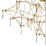 Потолочный светильник с тонкой металлической конструкцией цвета золото Quasar варинант исполнения - 3 | Loft Concept в Ульяновске