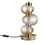 Настольная лампа с 3-мя рифлеными стеклянными шарами Marcelh Light варинант исполнения - 1 | Loft Concept в Ульяновске