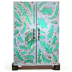 Премиальный Шкаф Defoliation двухстворчатый роспись зеленые листья  варинант исполнения - 2 | Loft Concept в Ульяновске