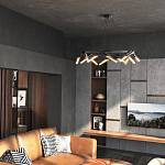 Люстра круглая с трубчатыми лампочками Vanguard Circle варинант исполнения - 4 | Loft Concept в Ульяновске