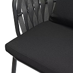 Стул мягкий с декором в виде плетеных лент на спинке и подлокотниках Semicircular Chair Decorated with Ribbons варинант исполнения - 11 | Loft Concept в Ульяновске