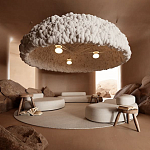 Вязаный подвесной светильник из шерсти Dome Wool Lamp  варинант исполнения - 1 | Loft Concept в Ульяновске