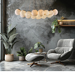 Люстра подвесная круглая с сферическими плафонами из натурального камня Glowing Spheres варинант исполнения - 8 | Loft Concept в Ульяновске