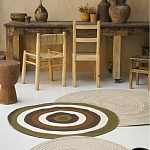 Ковер круглый из хлопка с контрастным узором Bullseye 150 варинант исполнения - 5 | Loft Concept в Ульяновске