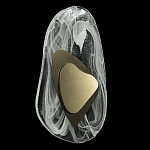 Бра овальное из стекла с золотым элементом Flow Texture  варинант исполнения - 8 | Loft Concept в Ульяновске