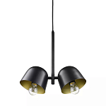 Подвесной светильник черный с 2-мя плафонами Pendant lamp Black варинант исполнения - 2 | Loft Concept в Ульяновске