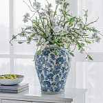 Ваза с крышкой и бело-синим цветочным узором Blue & White Ornament  варинант исполнения - 5 | Loft Concept в Ульяновске