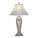 Настольная лампа с белым тканевым абажуром в форме колокола Stiffel варинант исполнения - 2 | Loft Concept в Ульяновске