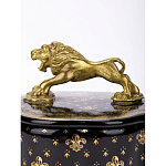 Шкатулка черного цвета с крышкой с фигуркой льва Eden Garden варинант исполнения - 2 | Loft Concept в Ульяновске