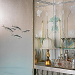 Обои ручная роспись Jakuchu Original colourway on Tarnished Silver gilded paper варинант исполнения - 3 | Loft Concept в Ульяновске