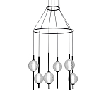 Люстра светодиодная с 6-ю сферическими стеклянными плафонами Splatter варинант исполнения - 2 | Loft Concept в Ульяновске