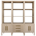 Модульный стеллаж Primo из трех составных элементов Светлый дуб варинант исполнения - 1 | Loft Concept в Ульяновске