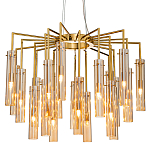Люстра со стеклянными цилиндрическими плафонами Luminous Cylinders Amber варинант исполнения - 3 | Loft Concept в Ульяновске