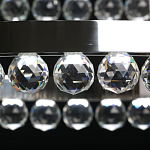 Люстра с двумя кольцами цвета хром и прозрачными хрустальными шарами по периметру Sacramento Transparent Balls Chandelier варинант исполнения - 7 | Loft Concept в Ульяновске