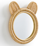 Зеркало из ротанга в форме головы медведя Wicrer Furniture варинант исполнения - 2 | Loft Concept в Ульяновске