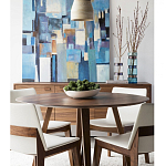 Обеденный стол круглый с изогнутыми ножками Godenza Round V Table варинант исполнения - 3 | Loft Concept в Ульяновске