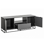 ТВ-тумба цвета графит с  2-мя дверцами и ящиком Strict Lines варинант исполнения - 3 | Loft Concept в Ульяновске
