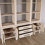 Модульный стеллаж Primo из трех составных элементов Светлый дуб варинант исполнения - 4 | Loft Concept в Ульяновске