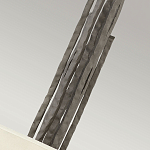 Люстра подвесная с широким белым текстильным абажуром и вертикальными декоративными элементами Hinkley варинант исполнения - 9 | Loft Concept в Ульяновске