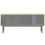 Длинная тумба с зеркальным декором Serena варинант исполнения - 6 | Loft Concept в Ульяновске