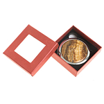 Зеркало карманное складное круглое из натурального камня Оникс в подарочной упаковке Silver Stone Mirrors варинант исполнения - 3 | Loft Concept в Ульяновске