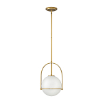 Подвесной светильник с белым плафоном в форме шара в арочной подвеске Hinkley варинант исполнения - 10 | Loft Concept в Ульяновске