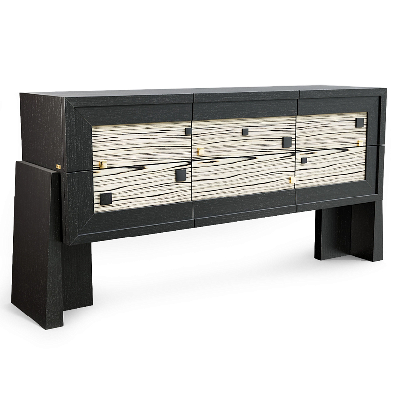 Дизайнерский Комод Tlaloc  Черный матовый Бежевый в Ульяновске | Loft Concept 