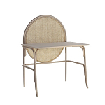 Письменный стол с круглой плетёной панелью для крепления заметок Allegory варинант исполнения - 1 | Loft Concept в Ульяновске