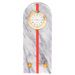 Часы погон МВД подарочные настольные из натурального камня Мрамор Military Clock варинант исполнения - 10 | Loft Concept в Ульяновске