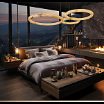 Люстра с 3-мя кольцами из натурального камня Minerals of Light варинант исполнения - 4 | Loft Concept в Ульяновске