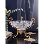 Чаша из прозрачного рельефного стекла на бронзовой подставке Eden Garden варинант исполнения - 4 | Loft Concept в Ульяновске