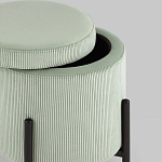 Светло-зеленый пуф на черных ножках SANJAY варинант исполнения - 3 | Loft Concept в Ульяновске