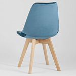 Стул с мягким велюровым сиденьем Arvika Blue варинант исполнения - 5 | Loft Concept в Ульяновске