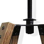 Барный стул со спинкой и металлической подставкой на 4-х деревянных ножках Зеленый Велюр Vendramin Chair варинант исполнения - 6 | Loft Concept в Ульяновске