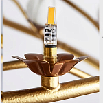 Люстра круглая с ветвистым каркасом и плафонами в виде лотосов Chandelier Lotus варинант исполнения - 2 | Loft Concept в Ульяновске