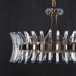 Люстра круглая с прозрачными элементами в форме полумесяца Crescent варинант исполнения - 3 | Loft Concept в Ульяновске