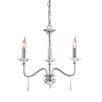 Люстра цвета никель с прозрачными стеклянными подвесками в форме капель Elstead Lighting варинант исполнения - 8 | Loft Concept в Ульяновске