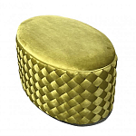 Пуф овальный плетеный оливкового цвета Pool Woven Velour варинант исполнения - 3 | Loft Concept в Ульяновске