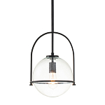 Подвесной светильник с прозрачным плафоном в форме шара в арочной подвеске Hinkley варинант исполнения - 1 | Loft Concept в Ульяновске