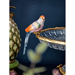 Чаша из прозрачного стекла с фигурками разноцветных попугаев на ободке 38 Eden Garden варинант исполнения - 3 | Loft Concept в Ульяновске