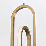 Подвесной светильник золотого цвета с двумя вытянутыми овальными рамками в форме скрепки Eurofase варинант исполнения - 4 | Loft Concept в Ульяновске