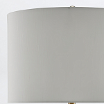 Настольная лампа белого цвета с фарфоровым основанием и латунными акцентами и тканевым абажуром Currey & Company варинант исполнения - 2 | Loft Concept в Ульяновске