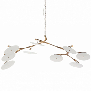 Люстра White Disc 9 ламп